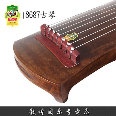 敦煌古琴-8687伏羲式桐木初学用古琴